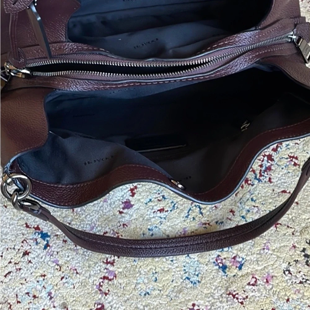 Coach Dalton 31 Leather Shoulder Bag, Oxblood - Picture 3 of 10